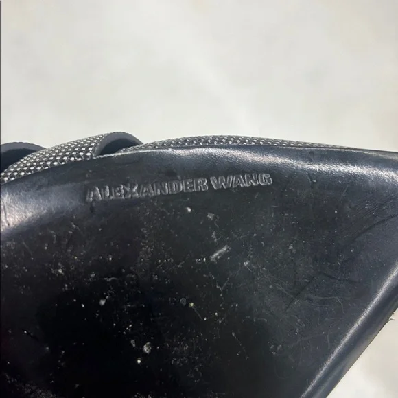 Alexander Wang Black and Silver Mules - Picture 3 of 6